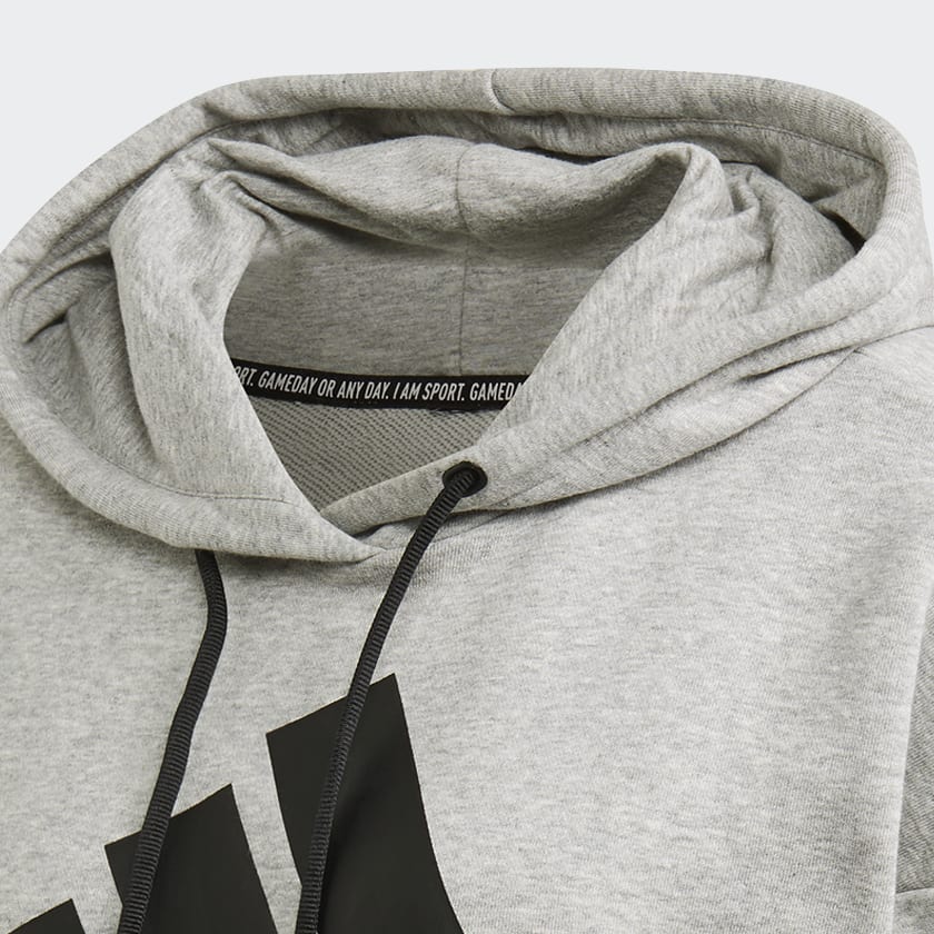 adidas Badge of Sport Long Hoodie Grey adidas New Zealand