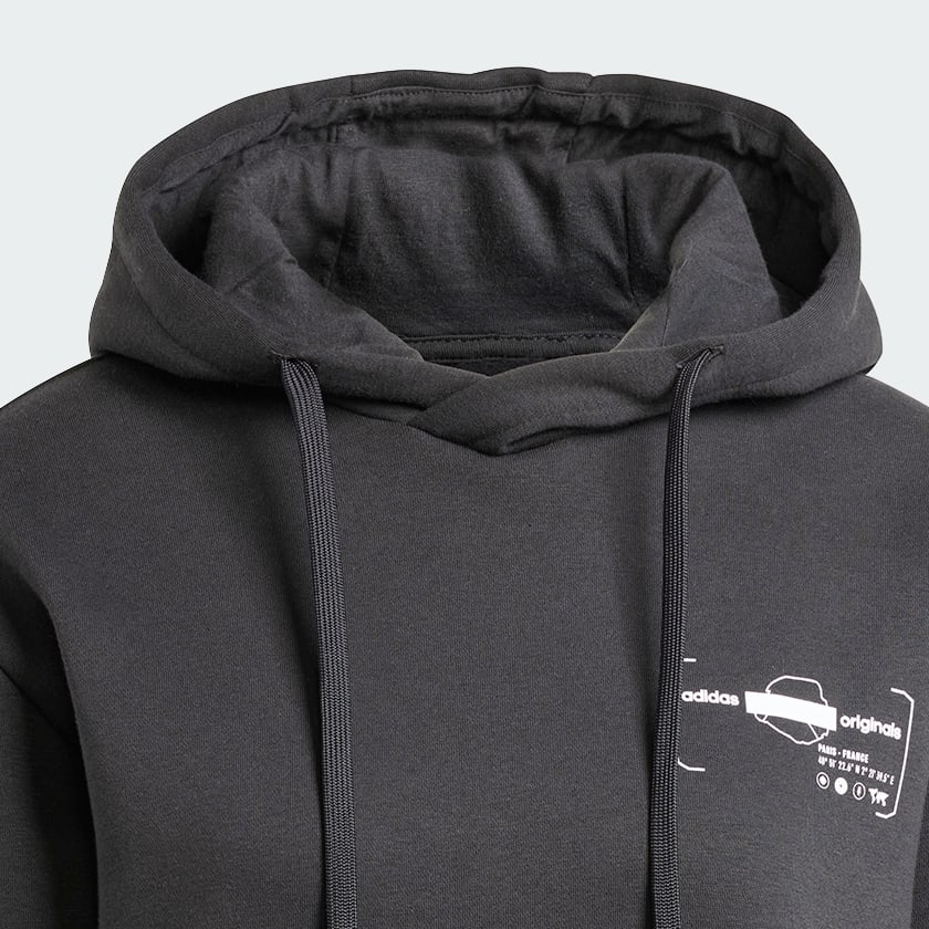 Μαύρο Paris Graphic Hoodie