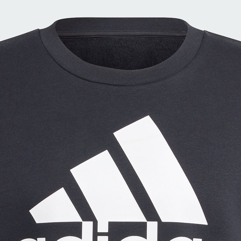 Black Essentials Fleece Big Logo Sweatshirt