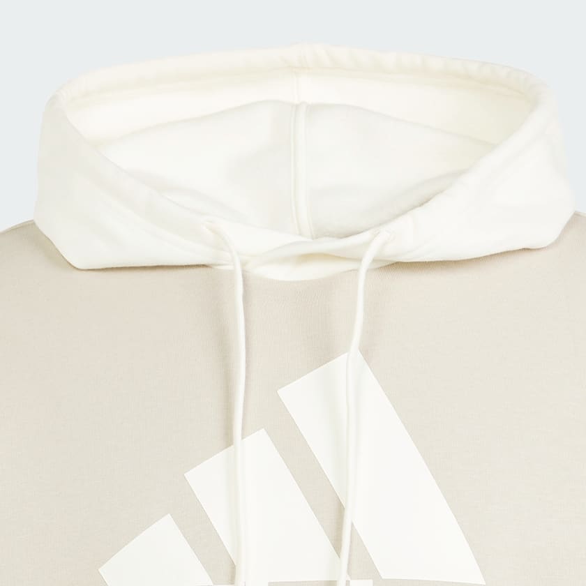 Beige Sweat-shirt à capuche grand logo molleton Essentials