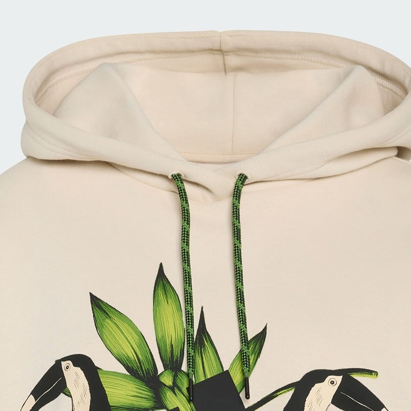 Bege BLUSA CAPUZ adidas X FARM RIO