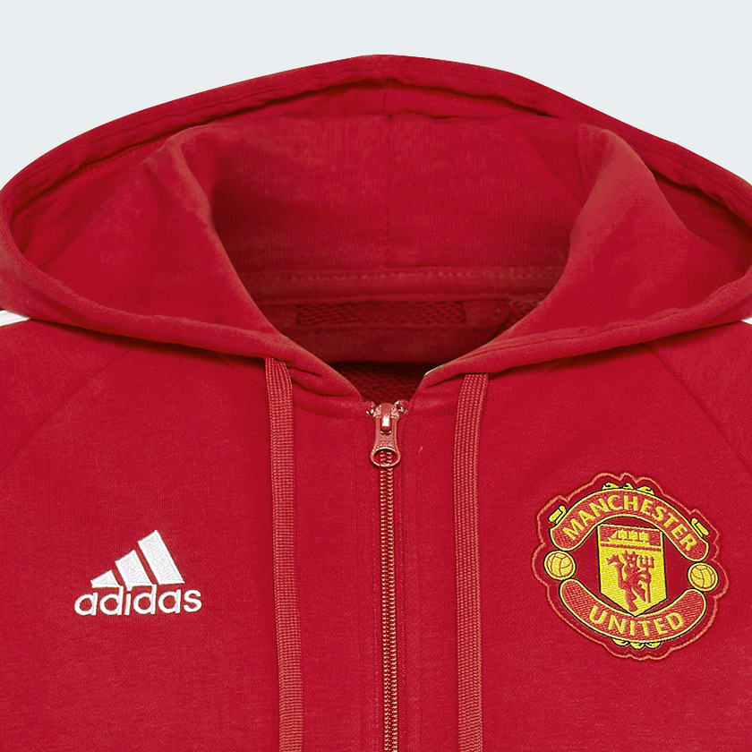 Vermelho Casaco com Capuz 3-Stripes do Manchester United