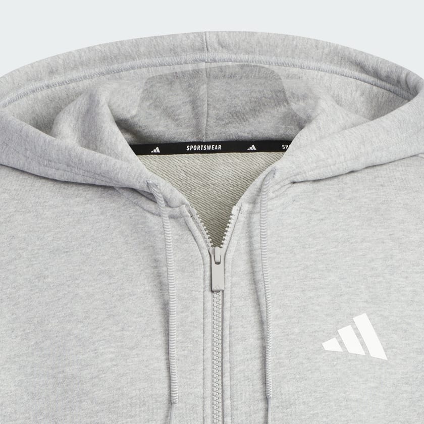 グレー ワーディング パック ルーズフィット フレンチテリー フルジップパーカー