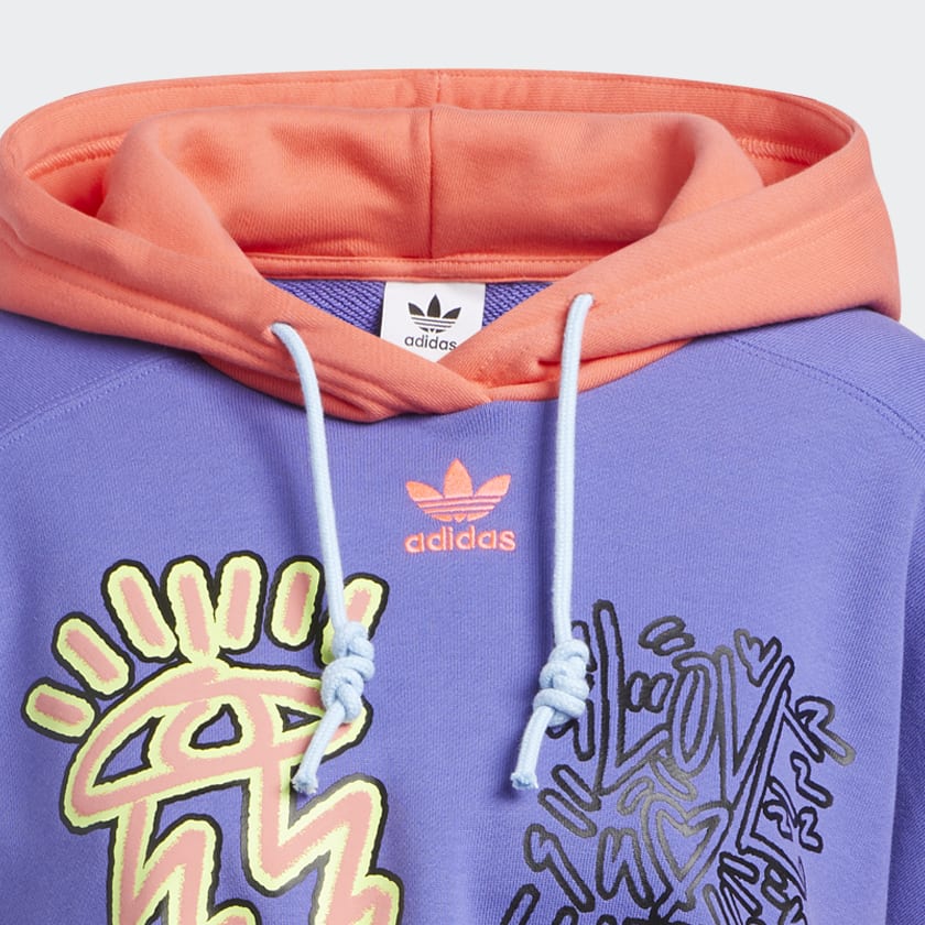 Morado Polerón Corto con Capucha Love Unites