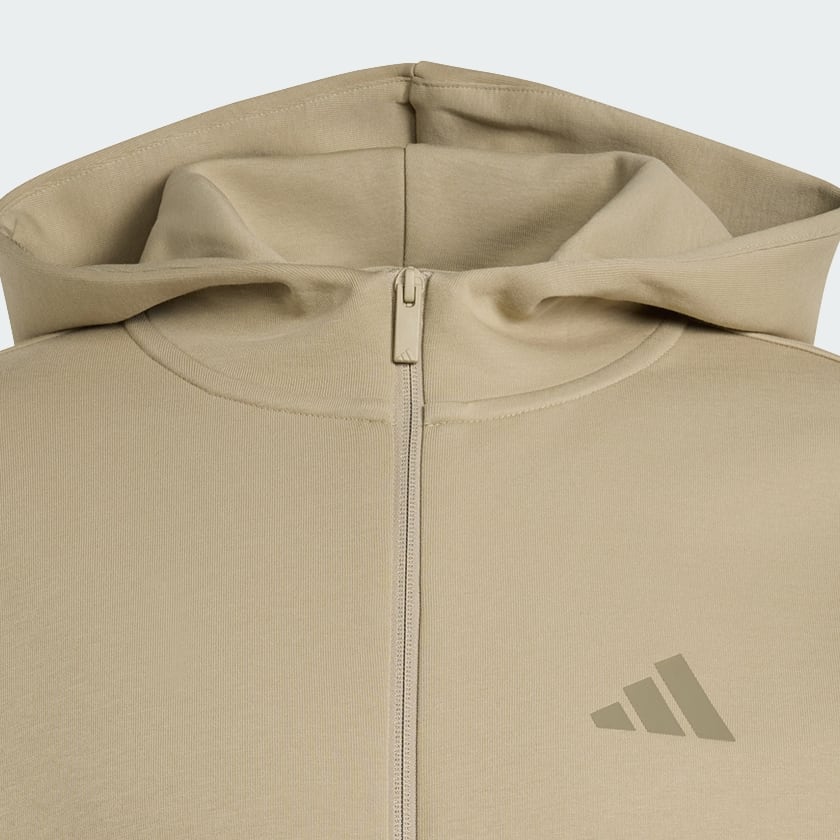 Kahverengi Future Icons 3-Stripes Full-Zip Kapüşonlu Üst