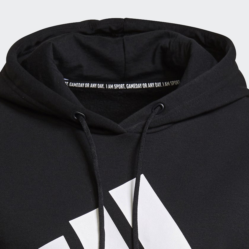 Negro Polera con Capucha Badge of Sport Felpa