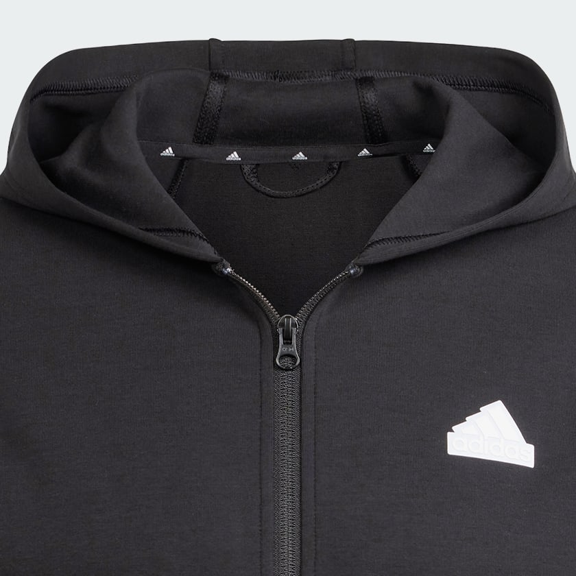 Hitam Hoodie Full-Zip Future Icons 3-Stripes