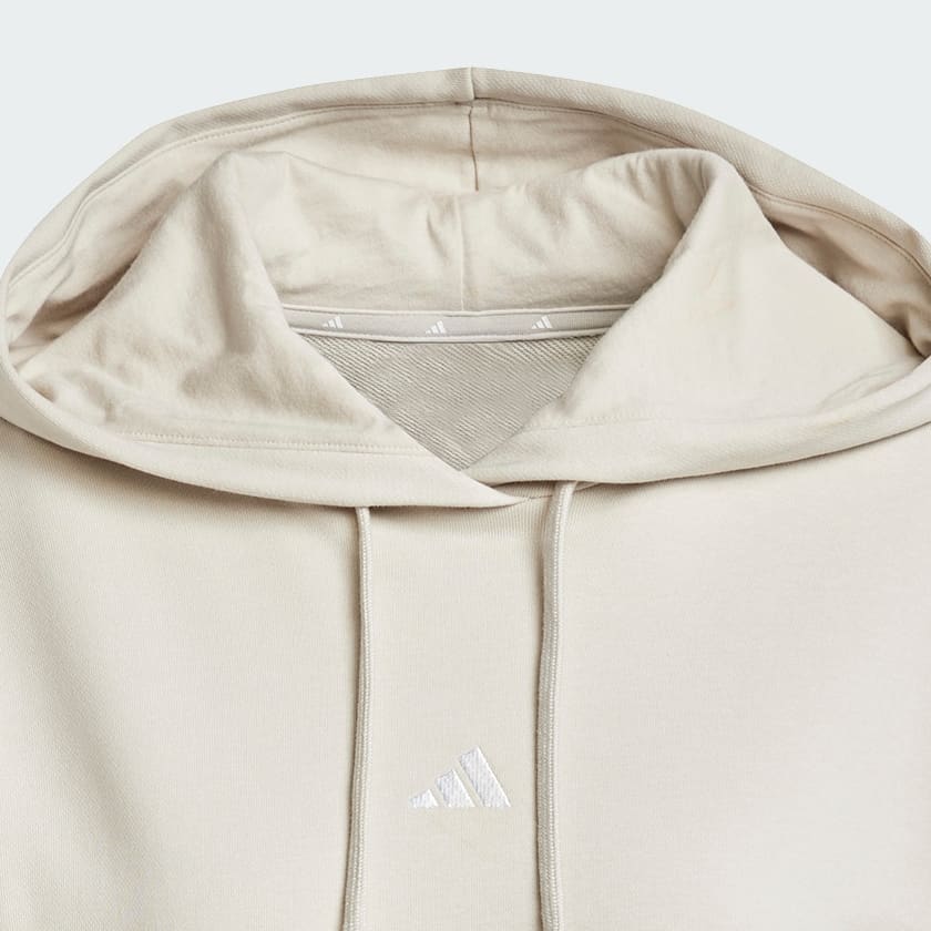 Beige Essentials Small Logo French Terry Hoodie