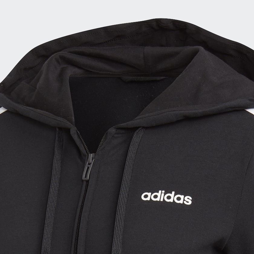 adidas Essentials 3 Stripes Hoodie Black adidas Thailand