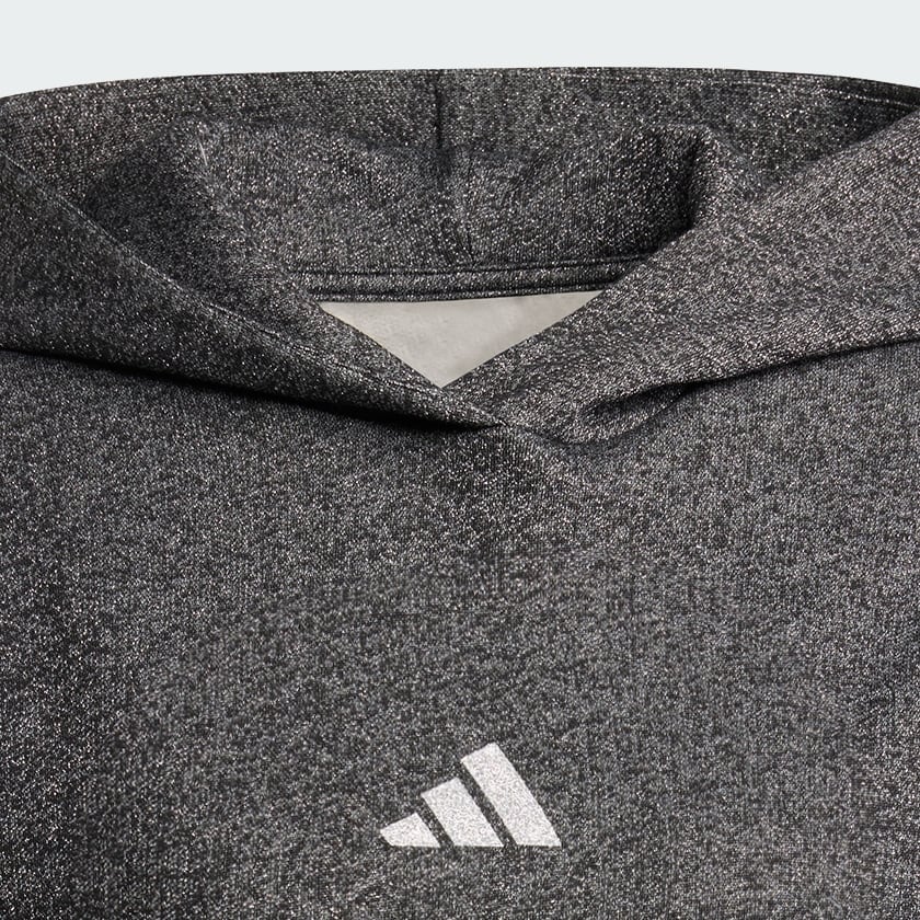 Black ALL SZN Holiday Glitter Fleece Loose Hoodie