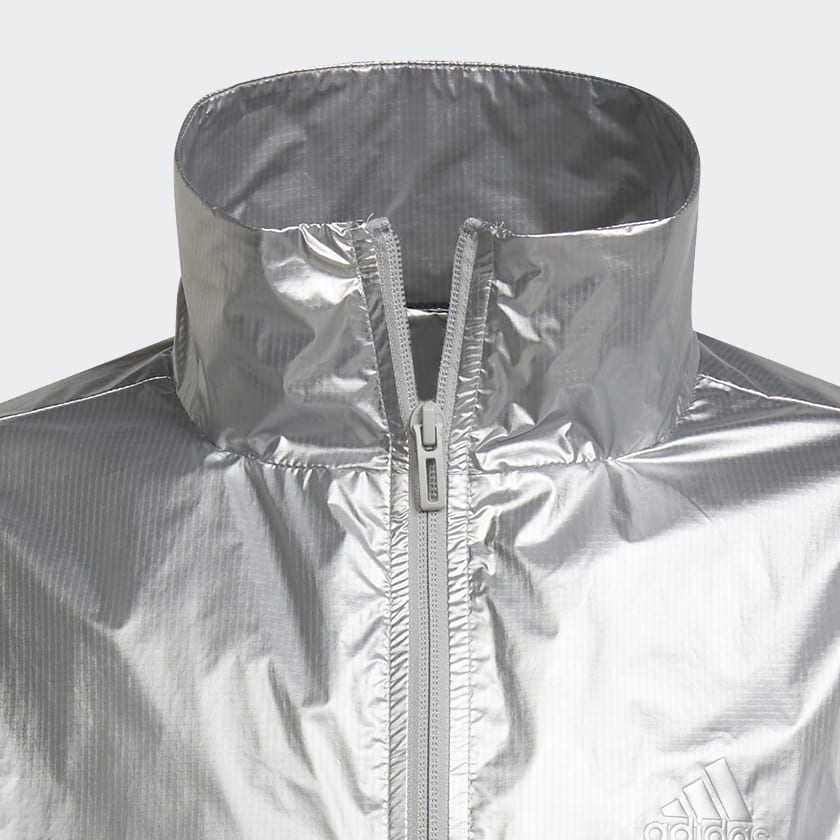 Srebrny Dance Metallic Woven Track Jacket