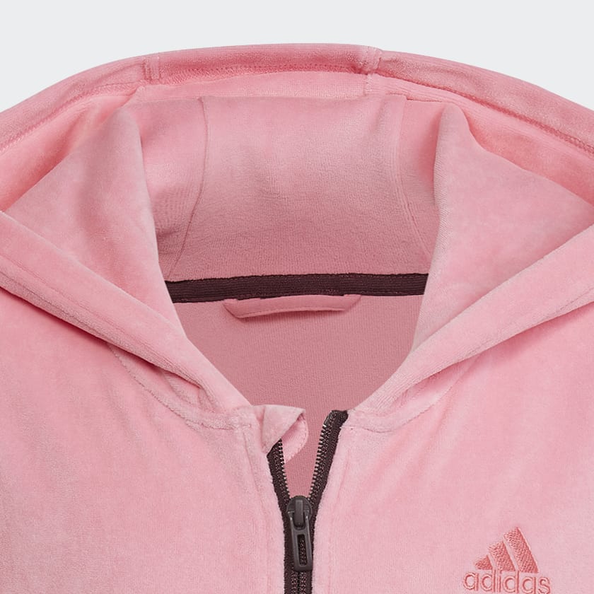Rosa Chaqueta con capucha Lounge Velour