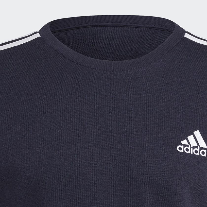 Azul Sweatshirt em Moletão 3-Stripes Essentials