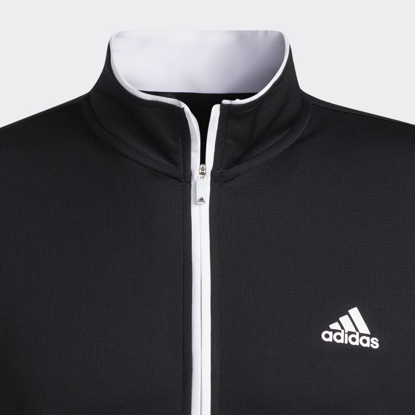 Preto Camisola com Fecho a 1/4