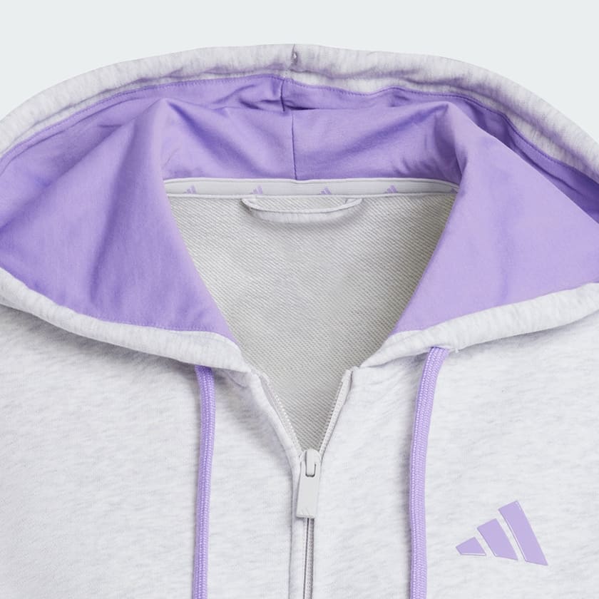 Gris Essentials Color Pop French Terry Full-Zip Hoodie