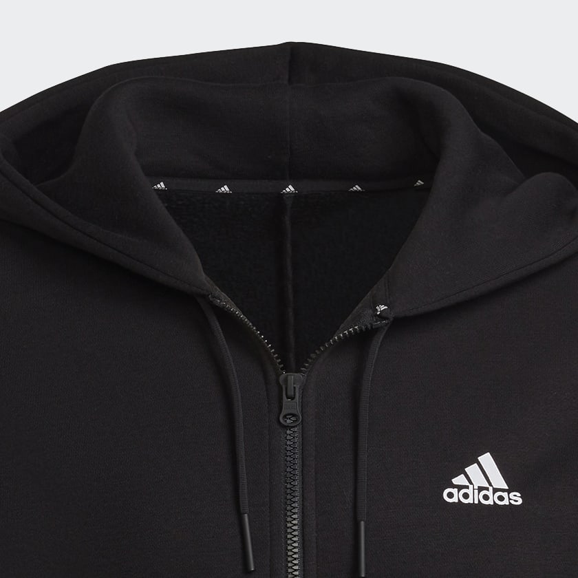 Schwarz Future Icons 3-Streifen Fleece Kapuzenjacke