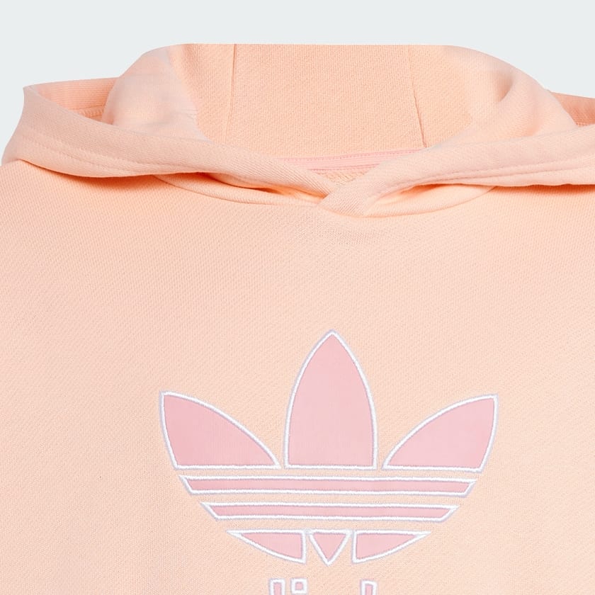 Rosa Buzo con Capucha Big Logo Oversized Infantil