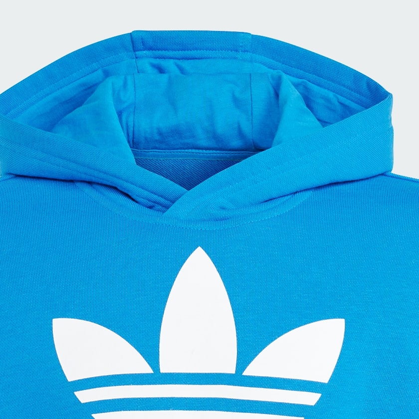 Blue adidas trefoil hoodie hotsell