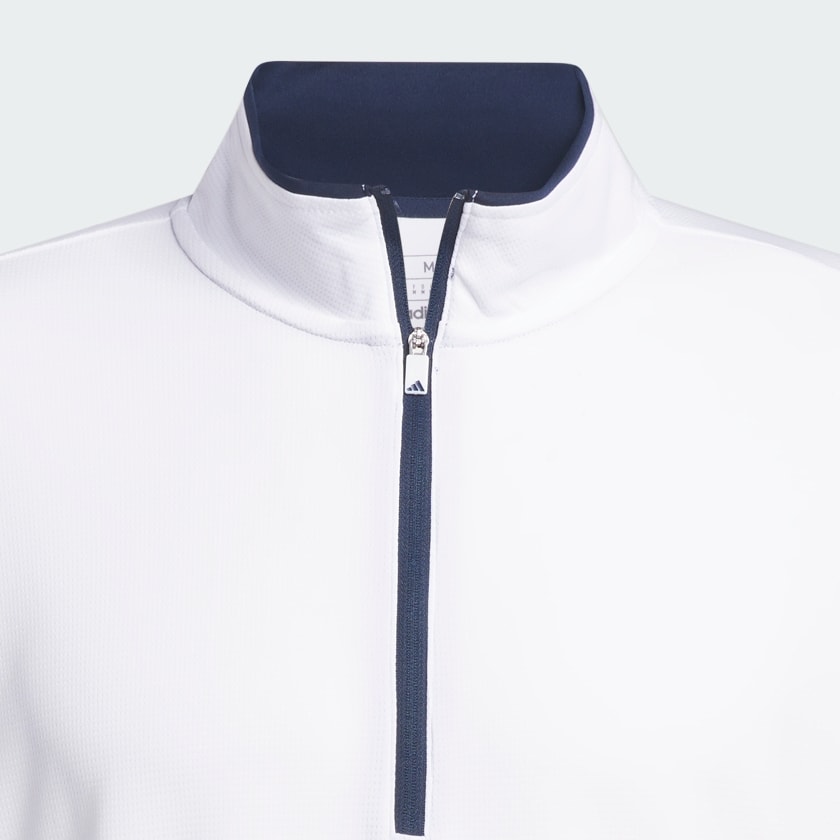 blanc Haut demi-zip léger