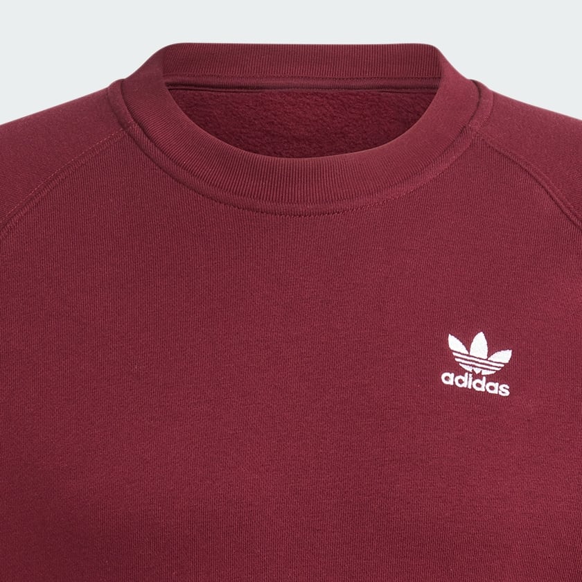 adidas Trefoil Essentials Crewneck Burgundy Free Shipping with adiClub adidas US
