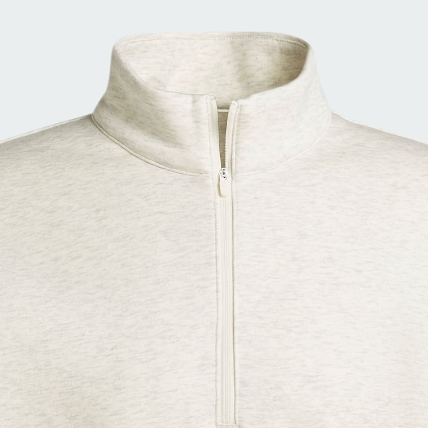Weiss adidas Basketball Half-Zip Sweatshirt