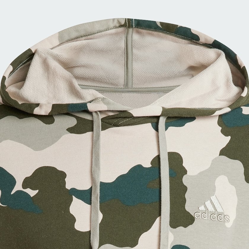 Verde Polera con Capucha Seasonal Essentials Camouflage
