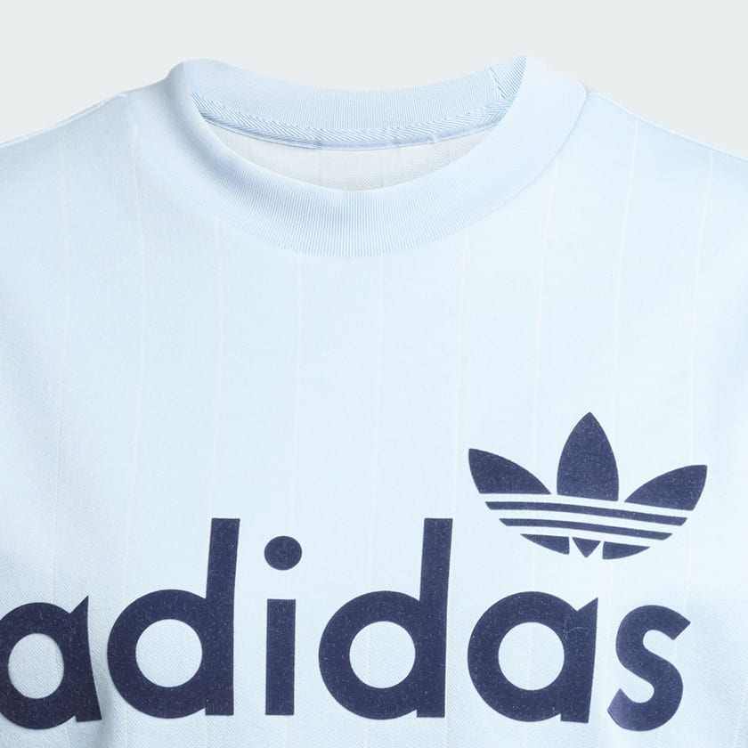 Bleu Sweat-shirt graphique à fines rayures