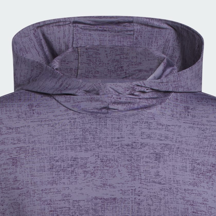 Purple Performance Printed Lightweight Hoodie