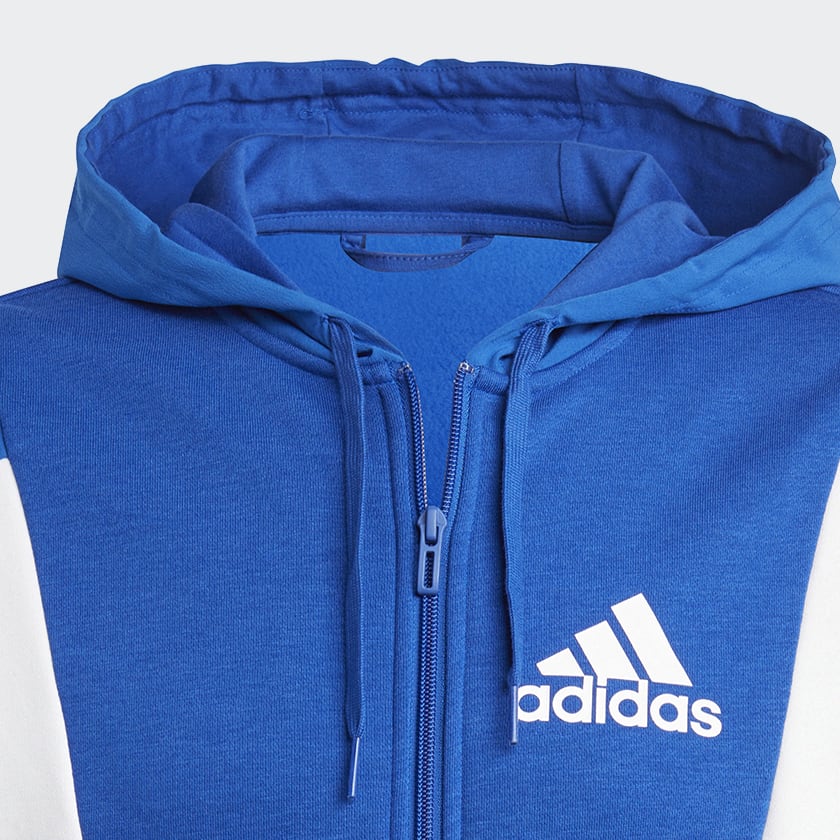 adidas Essentials Colorblock Full Zip Hoodie Blue adidas Ireland
