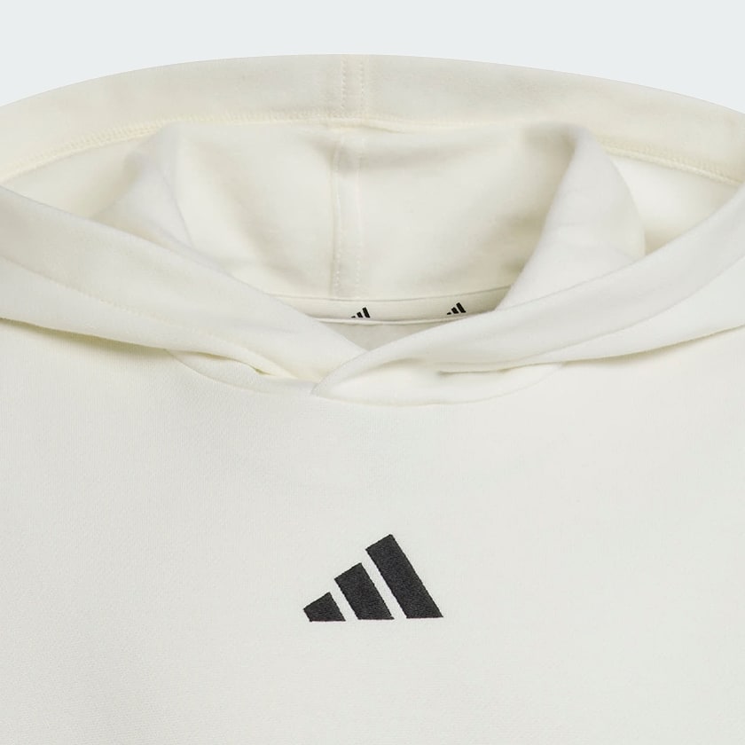 Wit adidas Slogan Fleece Hoodie