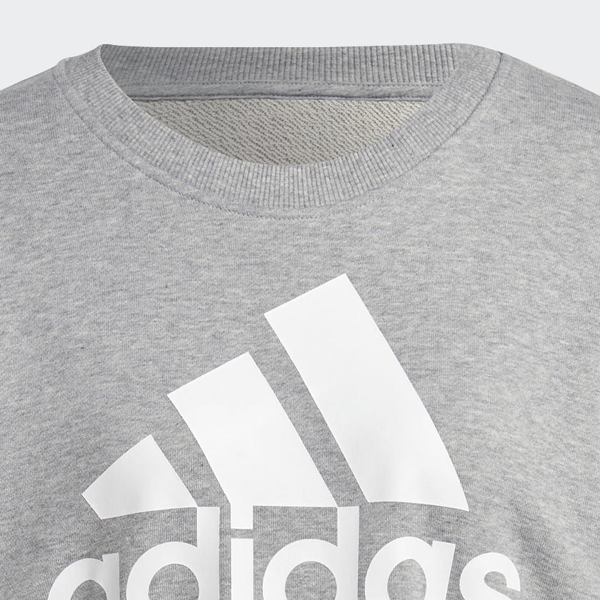 Gris Sudadera Essentials Logo Extra Grande Tela French Terry Ajuste Holgado