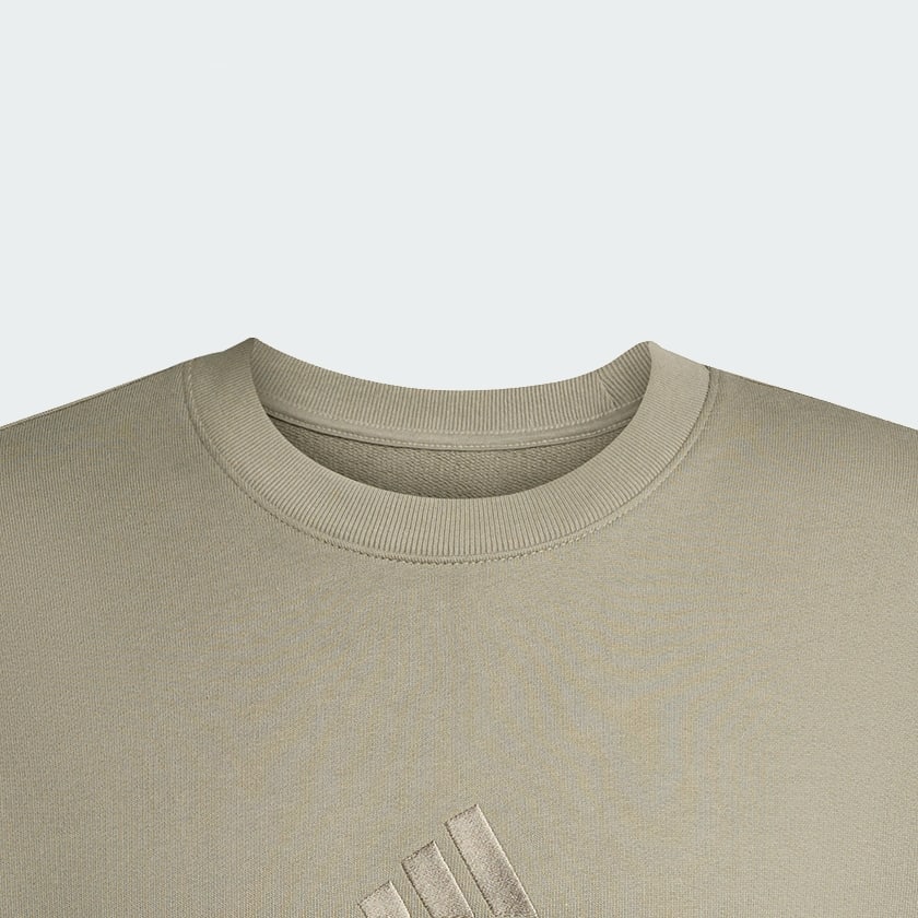 Verde Polera ALL SZN Felpa Francesa Cuello Redondo