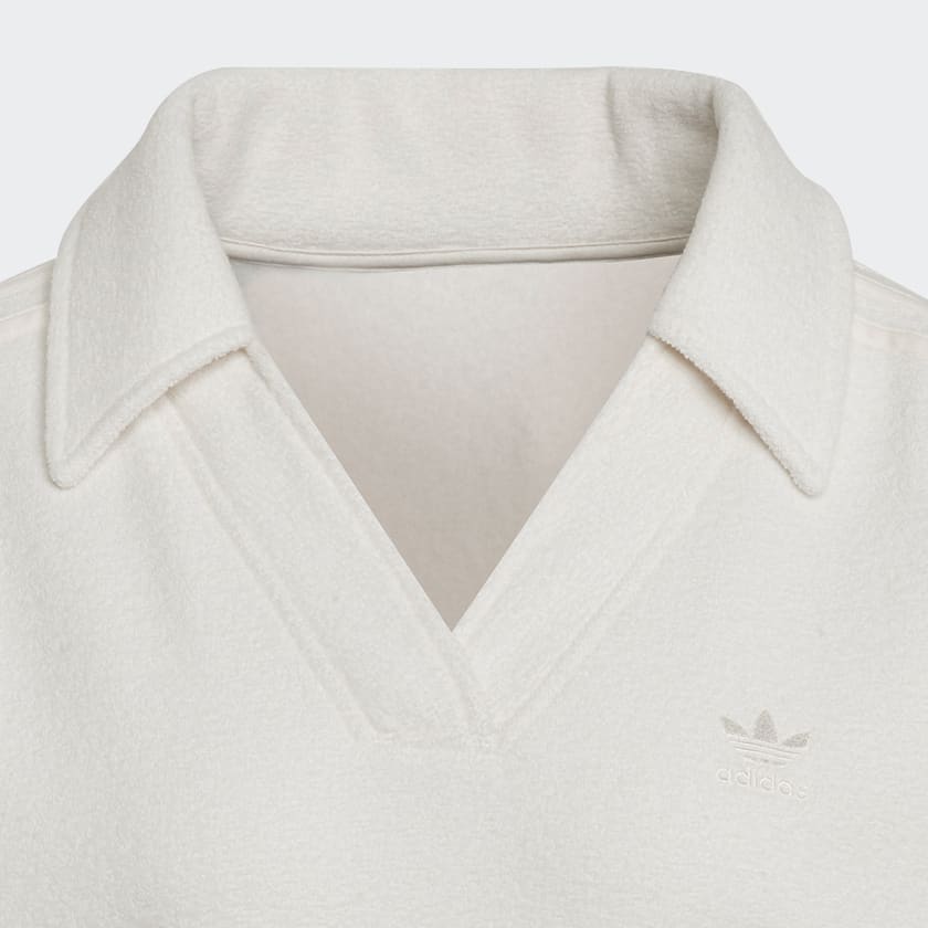 Adidas bouclette polo sweatshirt best sale
