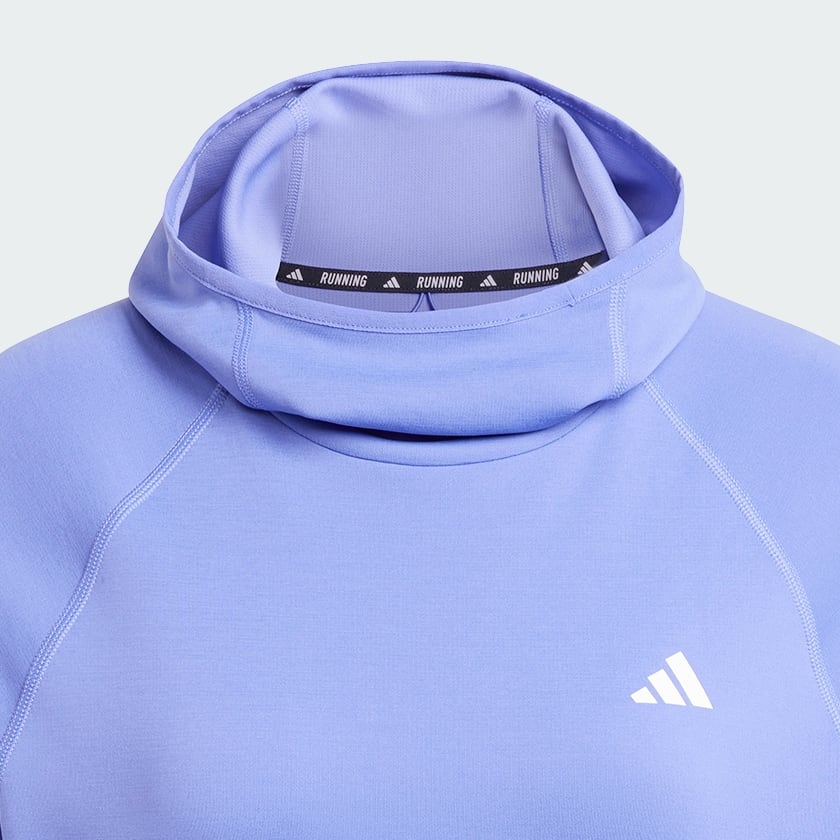Blau Own the Run 3-Stripes Hoodie
