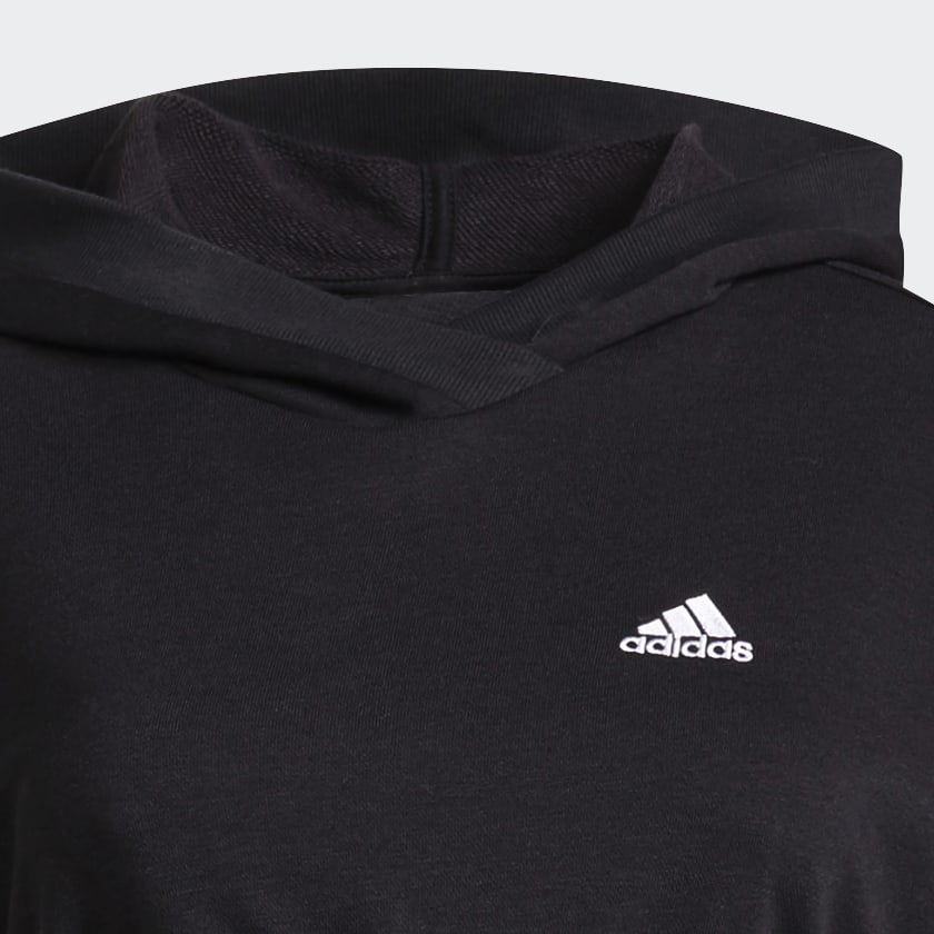 Preto Moletom Capuz Essentials Cotton 3-Stripes (Gestante)