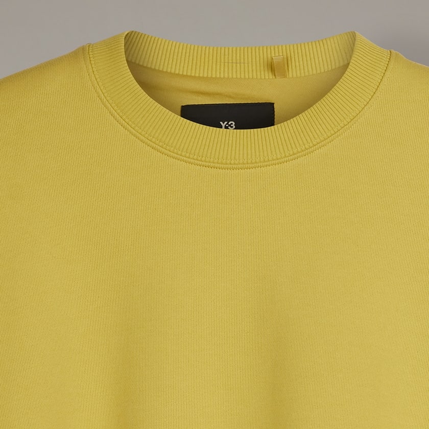 Amarelo Moletom Boxy Crew Algodão Orgânico Terry Y-3