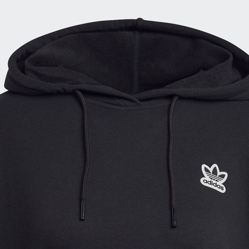 Negro CROPPED HOODIE