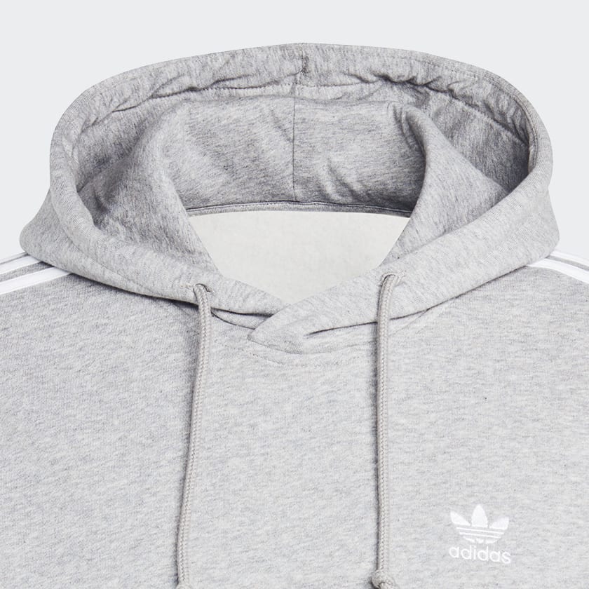 gris Sweat-shirt à capuche à 3 bandes Adicolor Classics