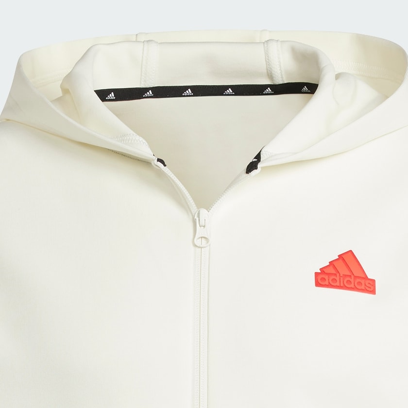 White Future Icons Badge of Sport Full Zip Hoodie