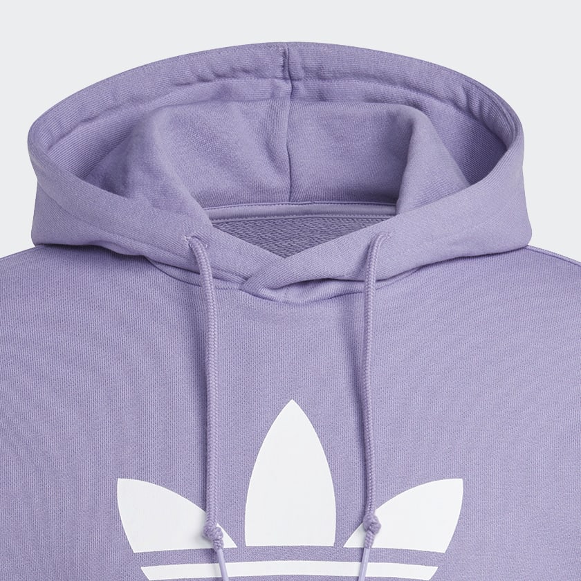 Purple adidas trefoil hoodie top