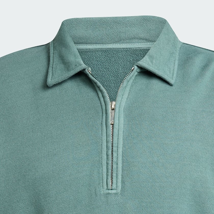 Groen All SZN French Terry Washed Half-Zip