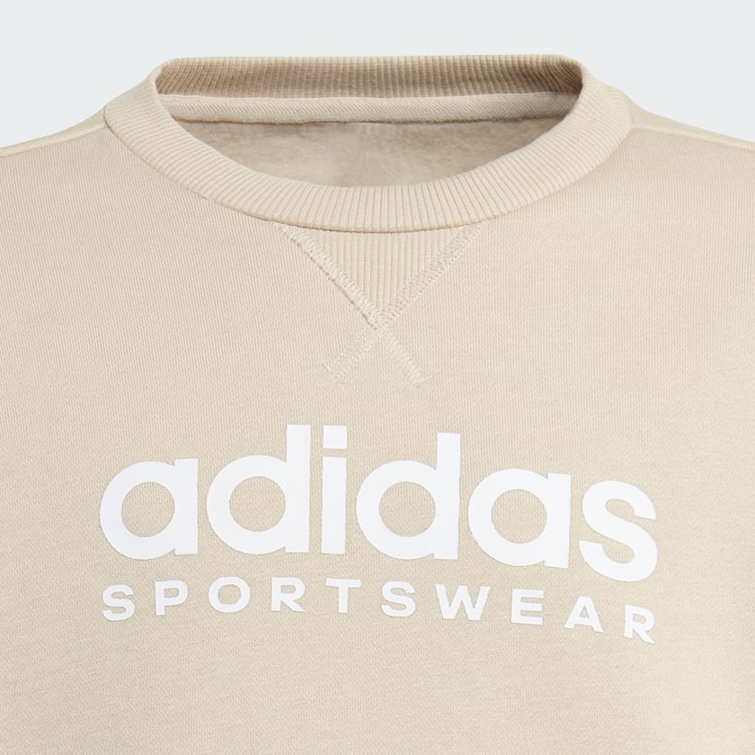 Beige Fleece Crew Sweatshirt Kids