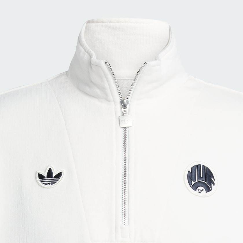 Blanc Haut demi-zip Newcastle United FC Terrace Icons
