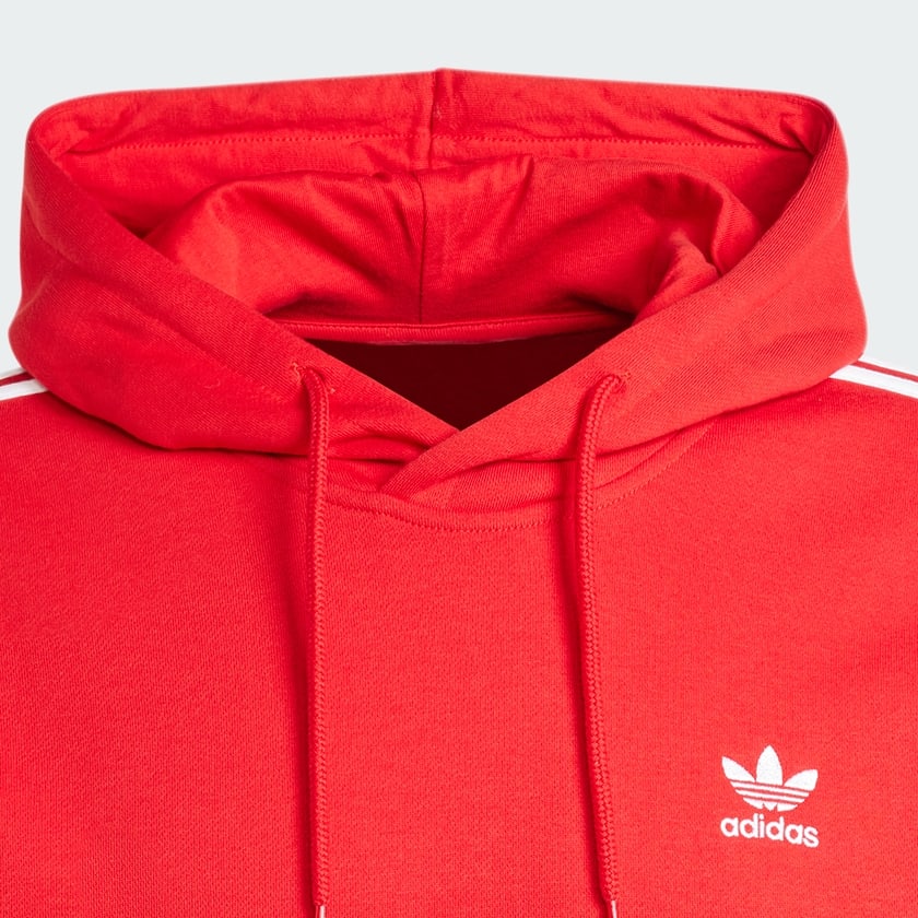 Rojo Polera con Capucha 3 Tiras Adicolor Classics