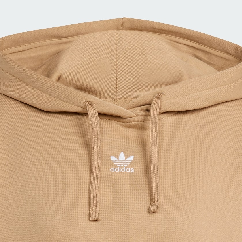 adidas Essentials Oversized Fleece Hoodie - Brown | Free