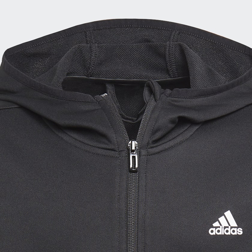 Preto Casaco com Capuz 3-Stripes Designed 2 Move