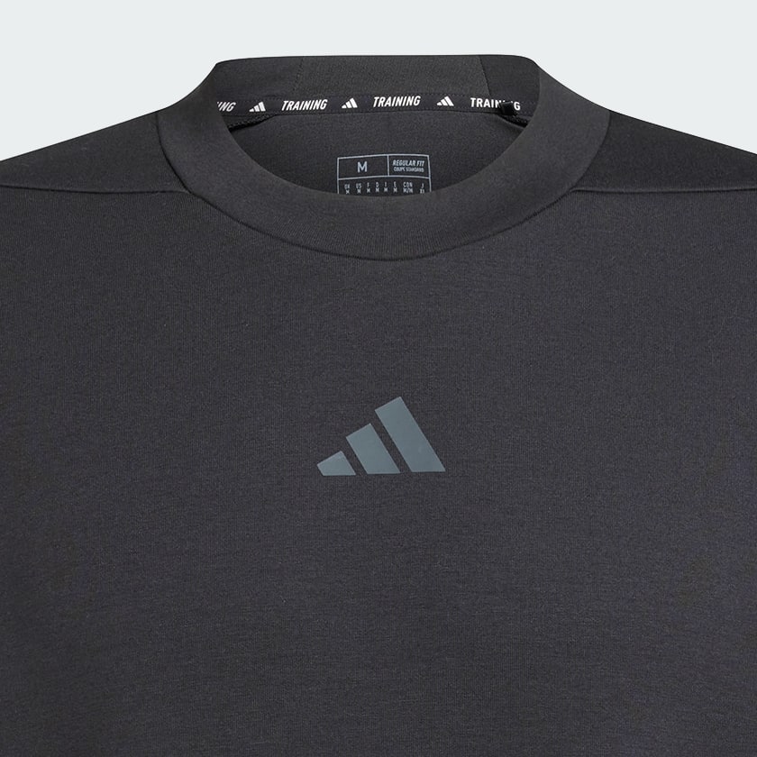 Negro Sudadera Designed for Training Cuello Redondo