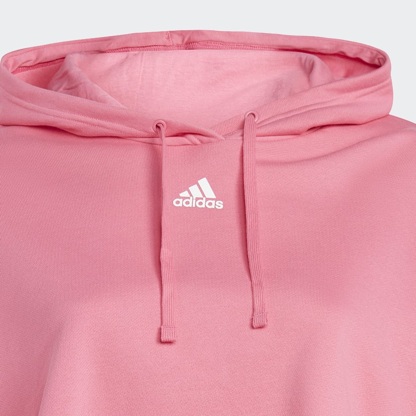 Pink Collective Power Cropped Hoodie (Plus Size)