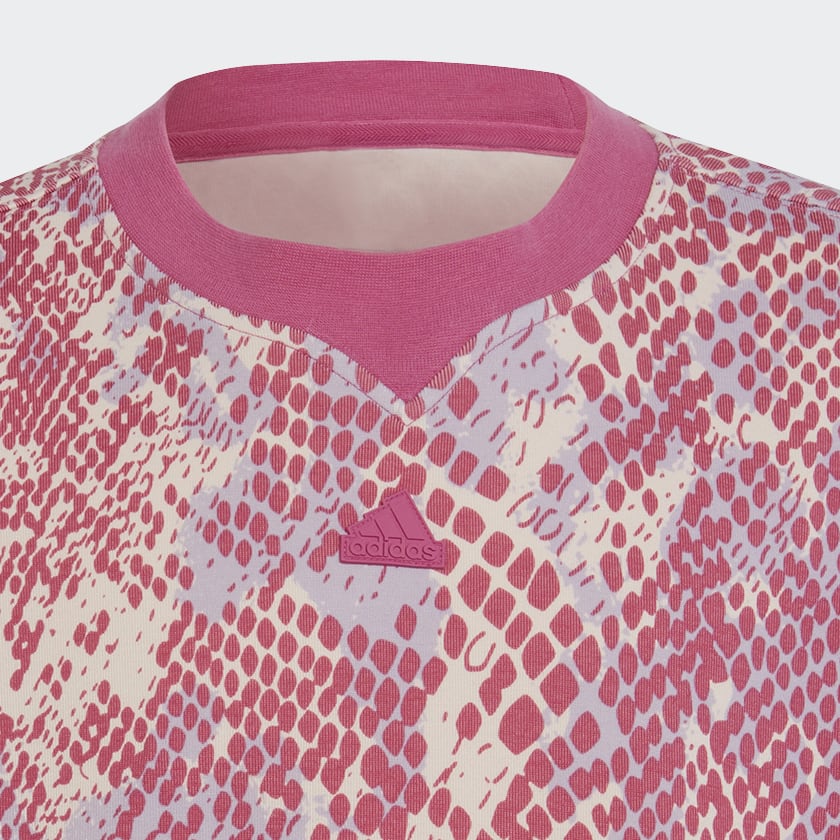 Pink Future Icons Allover Print Sweatshirt