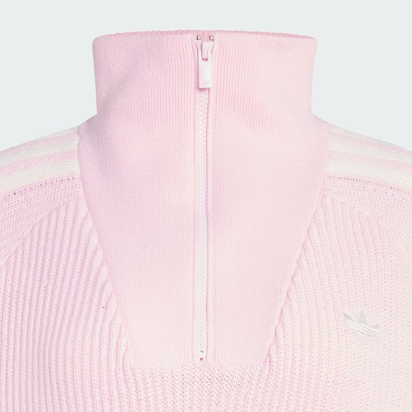 Pink ADIDAS ORIGINALS FUNNEL NECK QUARTER ZIP Sweatshirt
